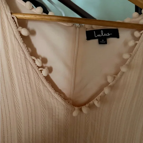 Lulu's Dusty Blush Lace-Detail Long Sleeve Midi Dress - Picture 2 of 3